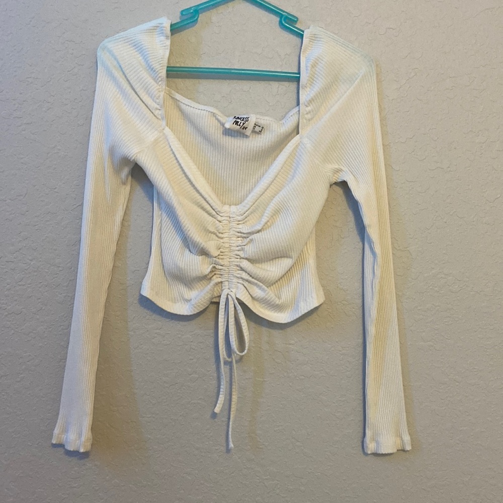 Long sleeve ribbed shirt